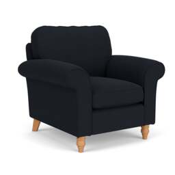 Armchair - Ink - House Linen Mix - Hurley - The Cotswold Company