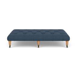 Foot Stool - Indigo - House linen mix - Amelia Large - The Cotswold Company - thumbnail 2