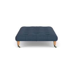 Foot Stool - Indigo - House linen mix - Amelia Large - The Cotswold Company - thumbnail 3