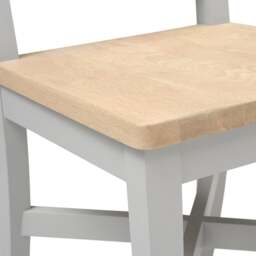 Wooden Seat Dining Chair - Set of 4 - Chester Dove Grey - The Cotswold Company - thumbnail 5