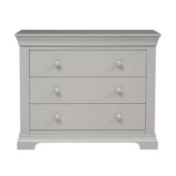 Chantilly Pebble Grey 3 Drawer Petite Chest - The Cotswold Company - thumbnail 5