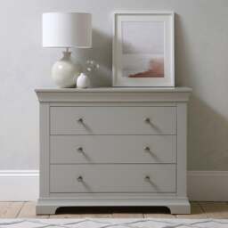 Chantilly Pebble Grey 3 Drawer Petite Chest - The Cotswold Company