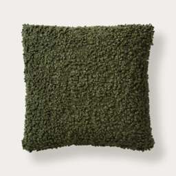 Faux Lambswool Cosy Cushion – Green - Home Accessories - The Cotswold Company - thumbnail 1