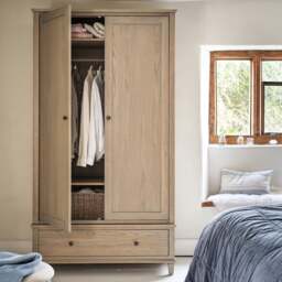 Bibury Smoked Oak Double Wardrobe - The Cotswold Company