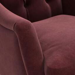 Armchair - Dark Rosehip - Matt Velvet - Olivia - The Cotswold Company - thumbnail 4