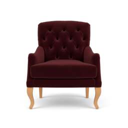 Armchair - Dark Rosehip - Matt Velvet - Olivia - The Cotswold Company - thumbnail 2