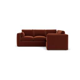 Corner Sofa - Brick - Matt Velvet - Clarke Compact - The Cotswold Company - thumbnail 2