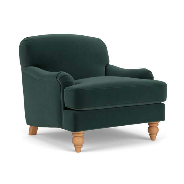 Armchair - Lake - Matt Velvet - Ashbee - The Cotswold Company - image 1