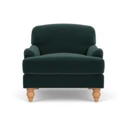 Armchair - Lake - Matt Velvet - Ashbee - The Cotswold Company - thumbnail 2