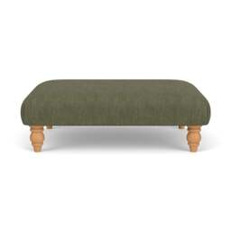 Foot Stool - Fern - Luxury Italian Linen - Clara - The Cotswold Company - thumbnail 2
