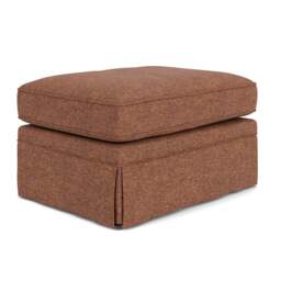 Foot Stool - Brick Marl - Aquaclean Oxford - Dawson Small - The Cotswold Company - thumbnail 1