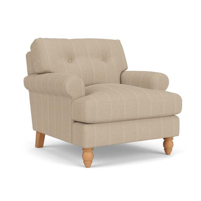 Armchair - Natural - Compton Stripe - Talbot - The Cotswold Company - image 1