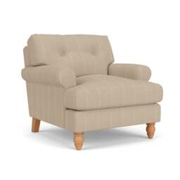 Armchair - Natural - Compton Stripe - Talbot - The Cotswold Company - thumbnail 1