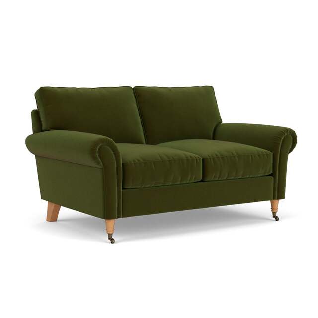 2 Seater Sofa - Forest Green - Matt Velvet - Osbourne - The Cotswold Company - image 1