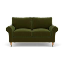 2 Seater Sofa - Forest Green - Matt Velvet - Osbourne - The Cotswold Company - thumbnail 2