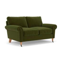 2 Seater Sofa - Forest Green - Matt Velvet - Osbourne - The Cotswold Company - thumbnail 1