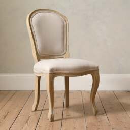 Camille Limewash Oak Camille Limewash Upholstered Dining Chair - Set of 6 - The Cotswold Company - thumbnail 3