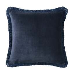Cotton Velvet Fringed Cushion - Nights Sky - Home Accessories - The Cotswold Company - thumbnail 3
