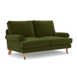 2 Seater Sofa - Forest Green - Matt Velvet - Stewart - The Cotswold Company