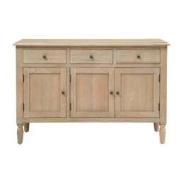Camille Limewash Oak 3 Door Sideboard - The Cotswold Company - thumbnail 2
