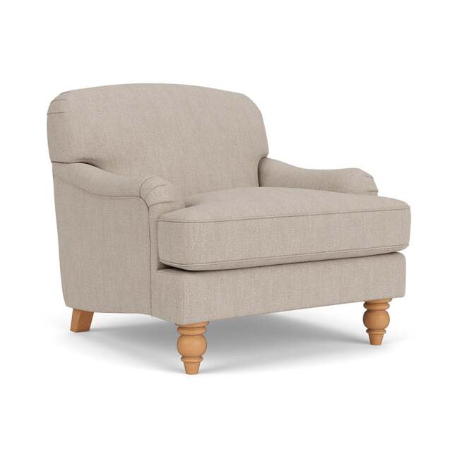 Armchair - Natural - Luxury Italian Linen - Ashbee - The Cotswold Company - image 1