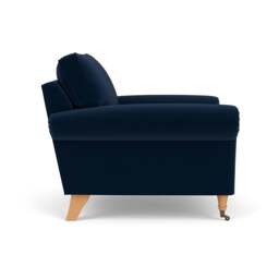 Armchair - Deep blue - Matt Velvet - Osbourne - The Cotswold Company - thumbnail 3