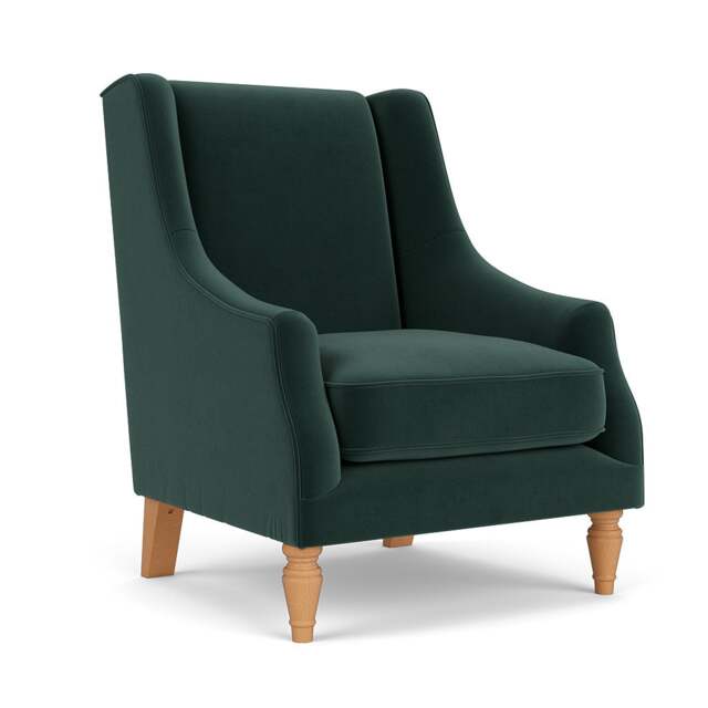 Armchair - Lake - Matt Velvet - Annie - The Cotswold Company - image 1