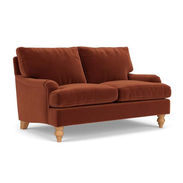 2 Seater Sofa - Brick - Matt Velvet - Morris - The Cotswold Company - image 1