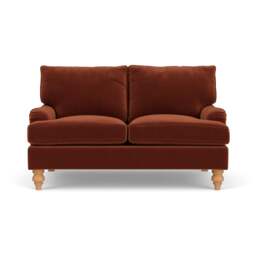 2 Seater Sofa - Brick - Matt Velvet - Morris - The Cotswold Company - thumbnail 2