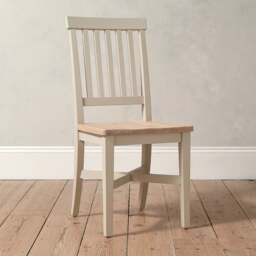 Wooden Seat Dining Chair - Chester Limestone - The Cotswold Company - thumbnail 1
