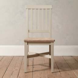 Wooden Seat Dining Chair - Chester Limestone - The Cotswold Company - thumbnail 2