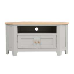 Corner TV Stand up to 55 - Chester Dove Grey - The Cotswold Company - thumbnail 4