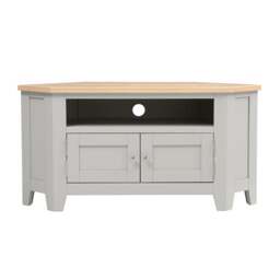 Corner TV Stand up to 55 - Chester Dove Grey - The Cotswold Company - thumbnail 3