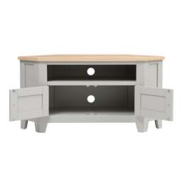Corner TV Stand up to 55 - Chester Dove Grey - The Cotswold Company - thumbnail 5