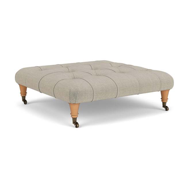 Foot Stool - Natural - Eco Chenille - Amelia - The Cotswold Company - image 1