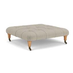 Foot Stool - Natural - Eco Chenille - Amelia - The Cotswold Company