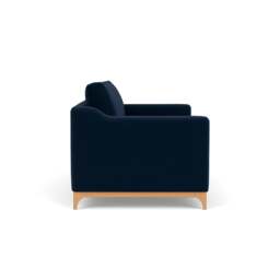 4 Seater Sofa - Deep Blue - Matt Velvet - Watson - The Cotswold Company - thumbnail 3