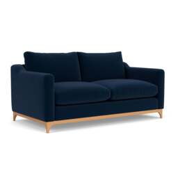 4 Seater Sofa - Deep Blue - Matt Velvet - Watson - The Cotswold Company