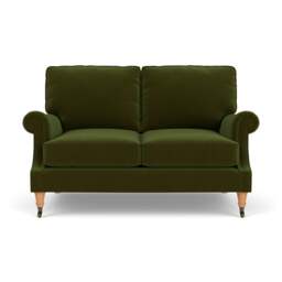 Large 2 Seater Sofa - Forest Green - Matt Velvet - Taylor High Back - The Cotswold Company - thumbnail 2