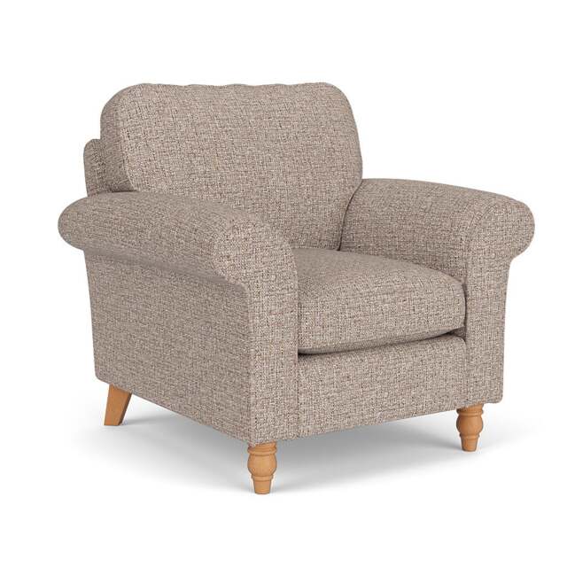 Armchair - Natural Mix - Textured Weave - Hurley - The Cotswold Company - image 1