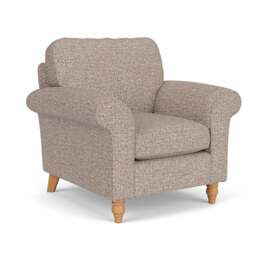 Armchair - Natural Mix - Textured Weave - Hurley - The Cotswold Company - thumbnail 1