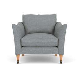 Armchair - Navy - Herringbone Weave - Robinson - The Cotswold Company - thumbnail 2