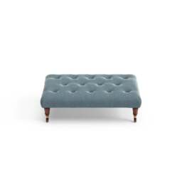 Foot Stool - Teal - Eco Chenille - Amelia Small - The Cotswold Company - thumbnail 5