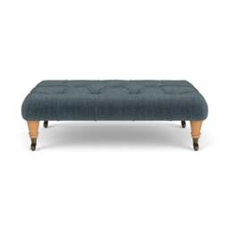 Foot Stool - Teal - Eco Chenille - Amelia Small - The Cotswold Company - thumbnail 2