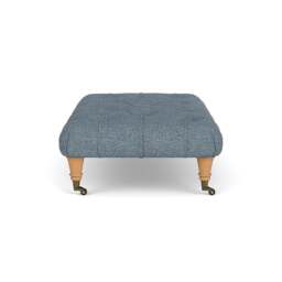 Foot Stool - Mid Blue - Aquaclean Oxford - Amelia Small - The Cotswold Company - thumbnail 3