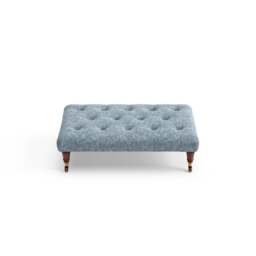 Foot Stool - Mid Blue - Aquaclean Oxford - Amelia Small - The Cotswold Company - thumbnail 5