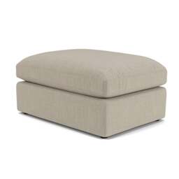 Foot Stool - Natural - Eco Chenille - Clarke Large - The Cotswold Company