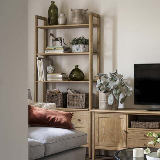 Berkeley Nordic Oak Large Open Bookcase - The Cotswold Company - image 1