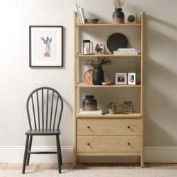 Berkeley Nordic Oak Large Open Bookcase - The Cotswold Company - thumbnail 3