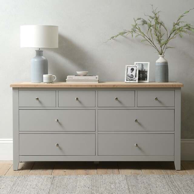 8 Drawer Chest - Chester Dove Grey - The Cotswold Company - image 1